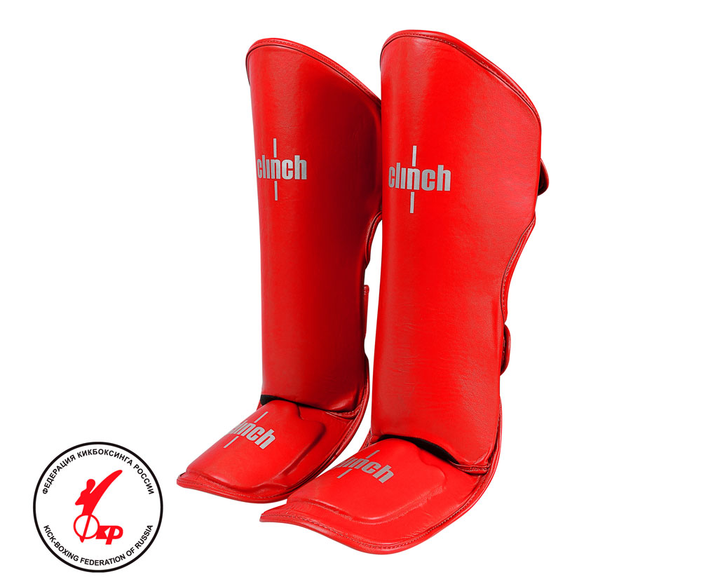 Защита голень-стопа Clinch Shin Instep Guard Kick красный