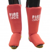 Защита голень-стопа Fire Ice New красный