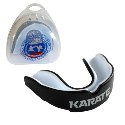 Капа Fight Expert WT MGX-003bw взрослая гель белый/черный