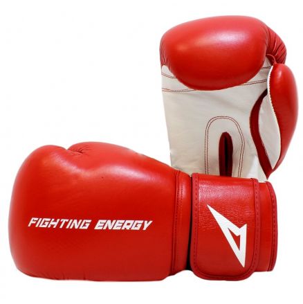 Перчатки бокс Fighting Energy Classic кожа красный