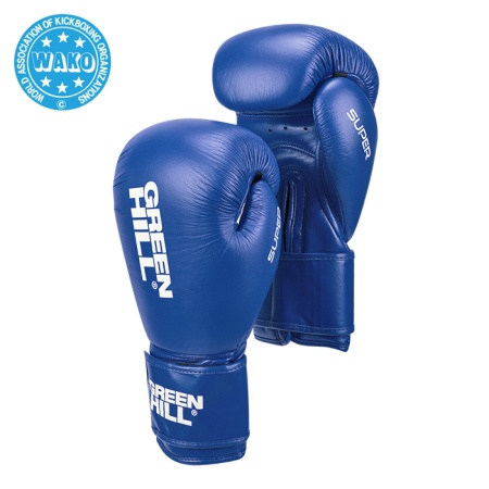 Перчатки для кикбоксинга GH SUPER WAKO Approved BGR-2271w синий