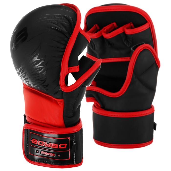 Перчатки MMA BoyBo Wings черный/красный