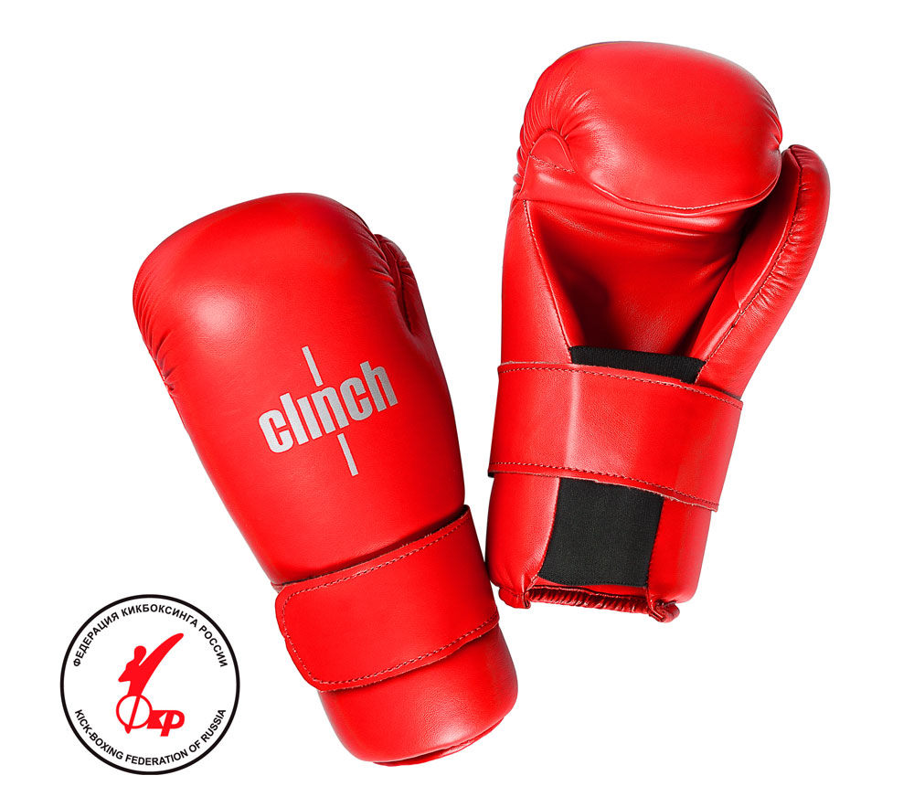 Перчатки семи-контакт Clinch Semi Contact красный