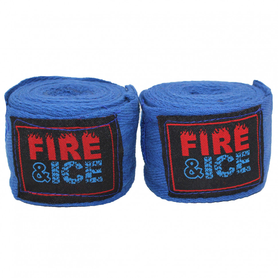 Бинты бокс FIREICE, 3,5 м, хлопок, синий