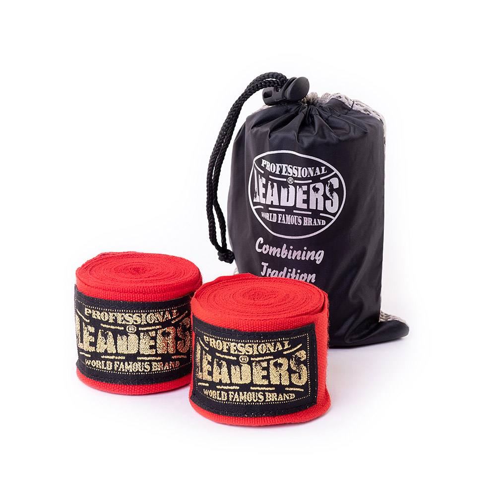 Бинты бокс Leaders Semi Elastic хлопок/эластик  5,5 м